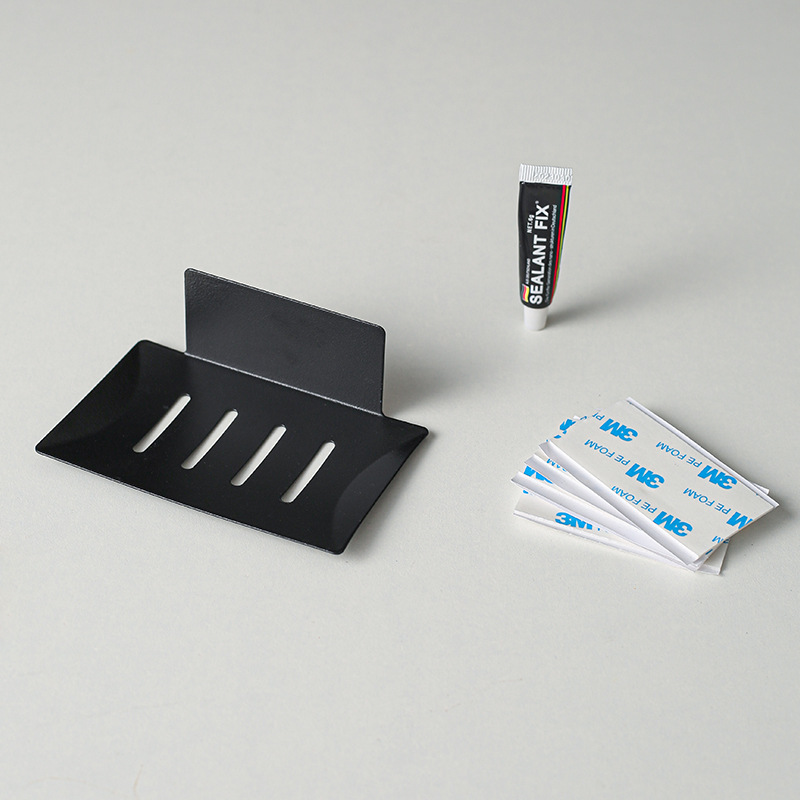 Caja de jabón transfronteriza de Amazon sin perforar plato de jabón de drenaje montado en la pared baño caja de almacenamiento de jabón doméstico