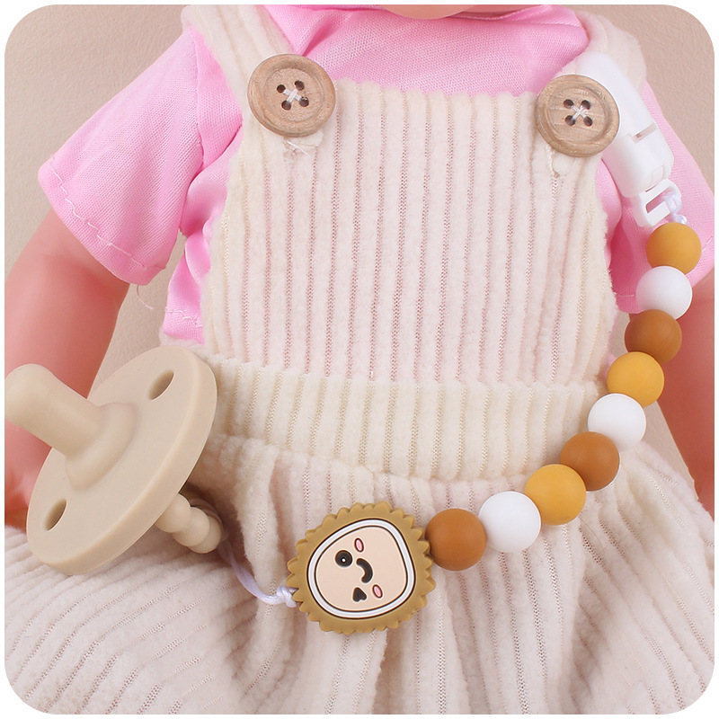 Bebé suministros de dibujos animados silicona Durian DIY bebé molar pezón cadena mordedor pulsera juguete Accesorios