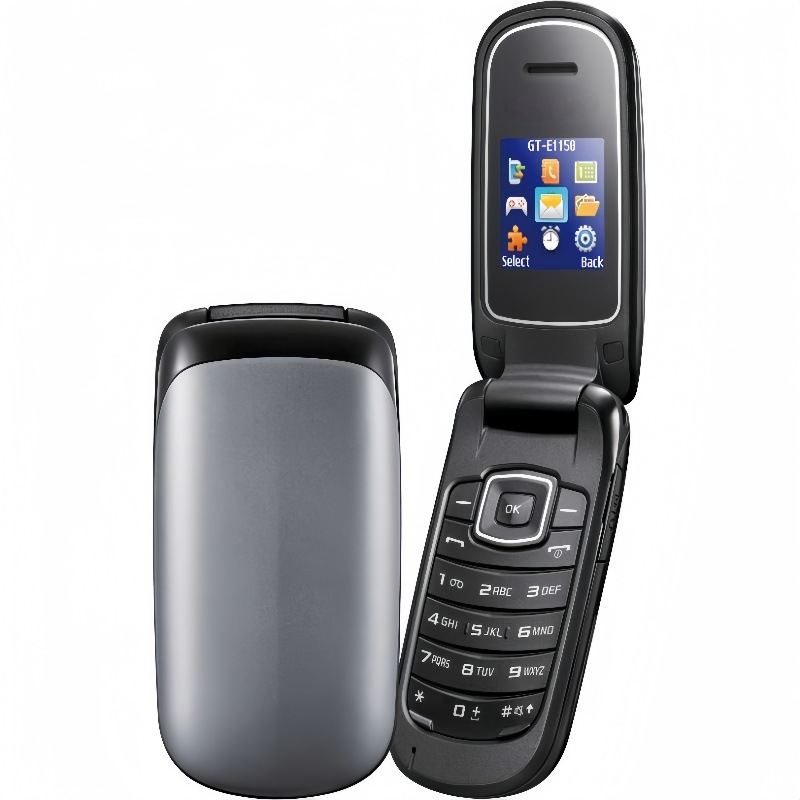 E1150 Flip Phone with Large Buttons and Loud Sound for Seniors, 2g Mobile Gsm Feature Non-Smartphone Small Phone with Long Standby Time