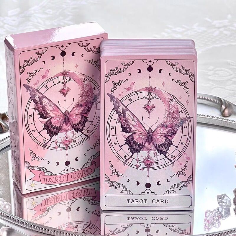 Tarot West Classic High-Value 78-Card Tarot Deck New Original Tarot Learning Pink Butterfly Cards