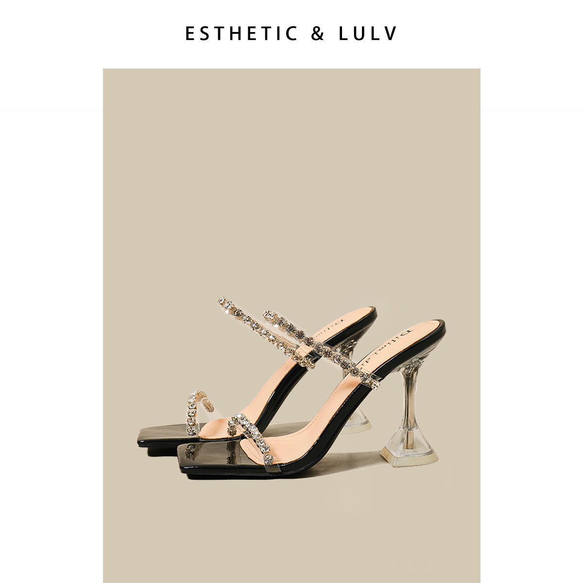 High heels with a strap