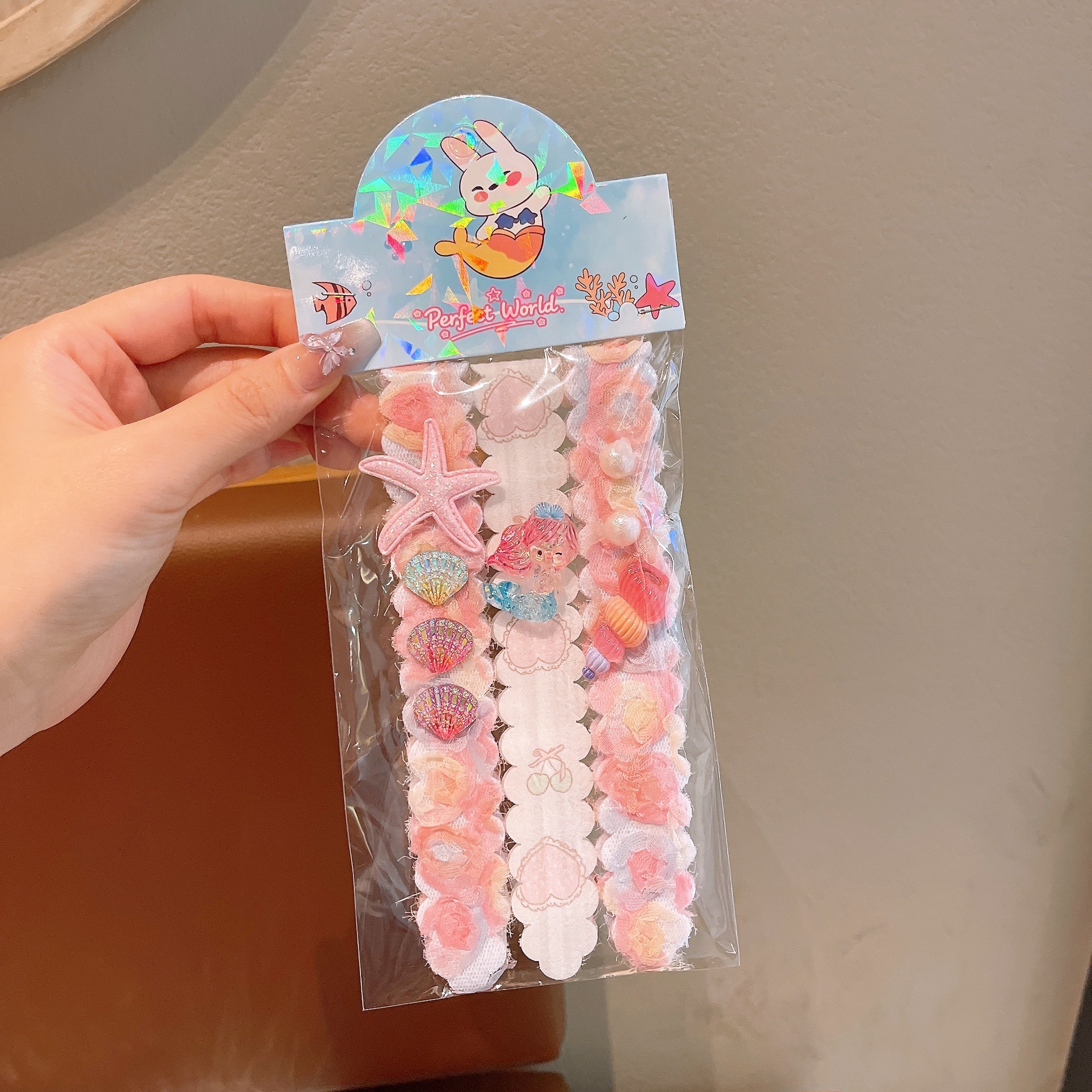 Niños marinos velcro niñas clip de cabello baby peupee pegatina tocado pegatina para el cabello niñas correa de cabello