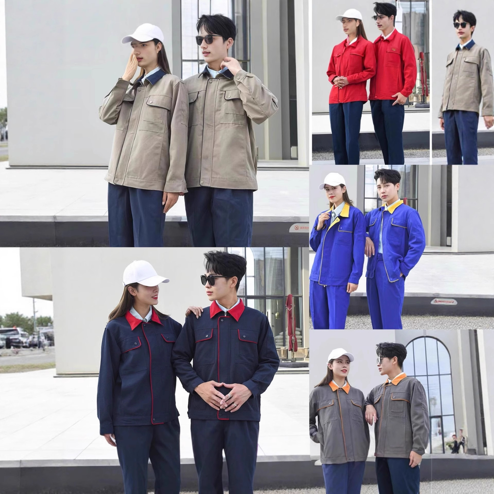 Spring and Autumn Labor Protection Clothing Suit Thickened Wear-Resistant Work Clothes Labor Protection Clothing Factory Custom Workshop Work Clothes Customization