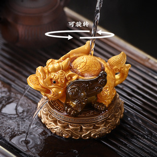 When Exposed to Water, the Color-Changing Pixiu Tea Pet Ornament Transforms into a Fun Tea Pet for Tea Table, Tea Ceremony, and Tea Accessories