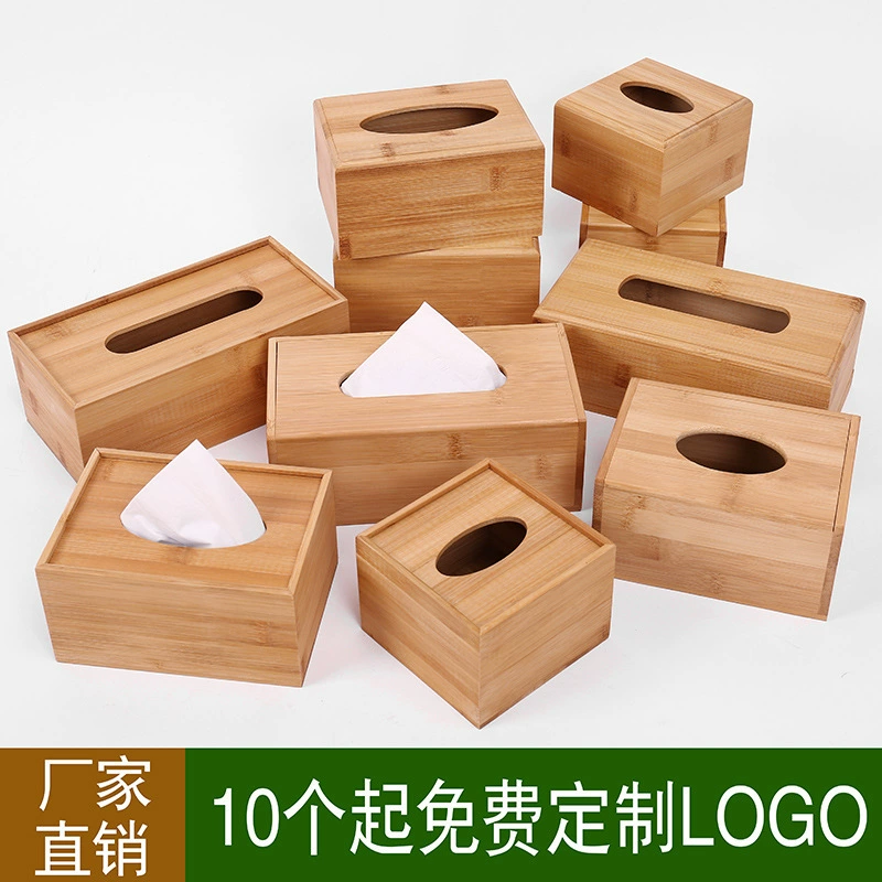 Бамбуковая деревянная коробка бумажных полотенец LOGO бумажное полотенце для гостиной коробка для хранения дома коробка для перекачки бумаги для ресторана реклама