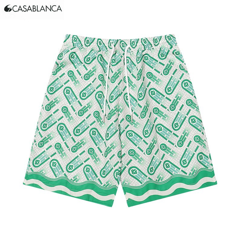 Transfronterizo de verano Amiri set clásico impresión de caju amiri camisa corta casual ropa deportiva para hombres y mujeres