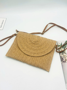 Fresh summer straw small clutch bag one shoulder, bag strap, internet celebrity