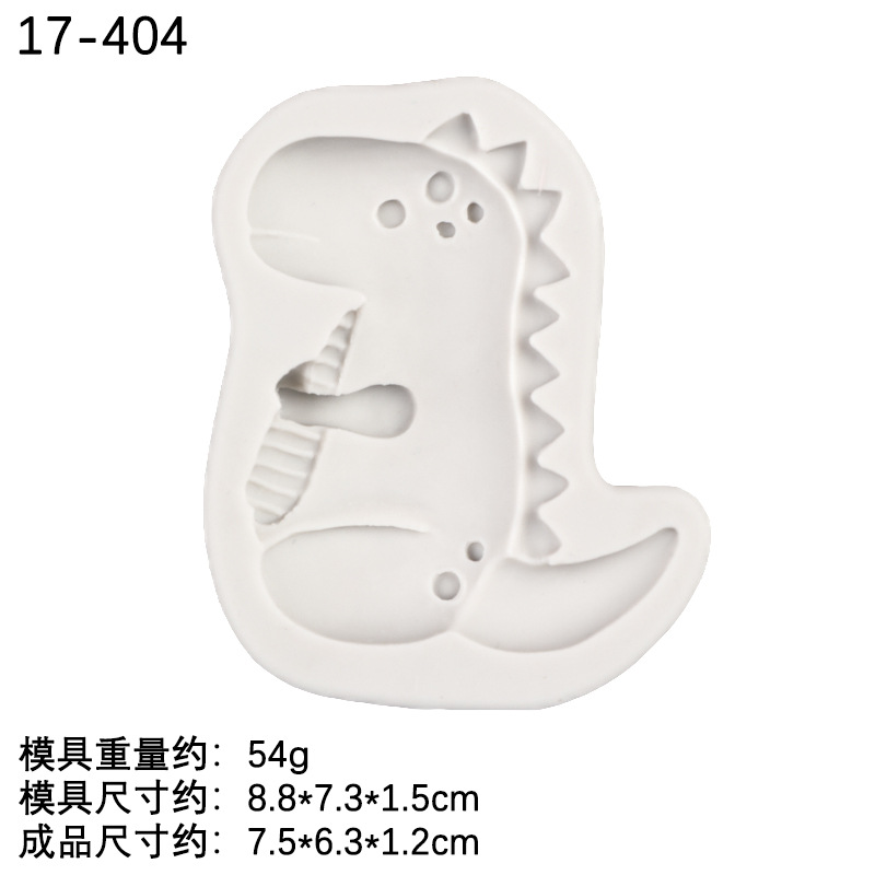 Dinosaurio forma fondant pastel decoración silicona molde DIY dinosaurio animal chocolate hornear epoxi arcilla molde