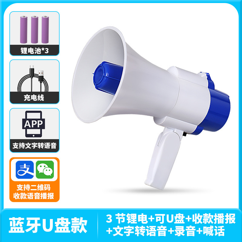 厂家直销琅盛扩音器充电手持喊话器录音叫卖喇叭户外摆地摊蓝牙|undefined