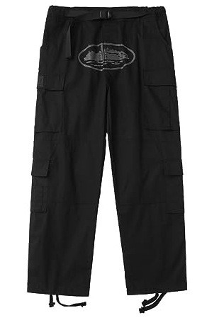 Loso Pants Multi-Pocket Cargo Print Black