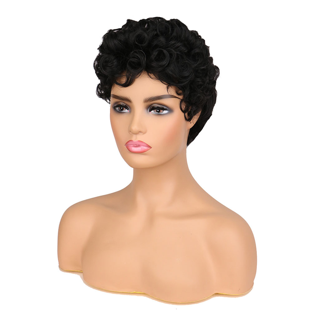 Fashion Short Curly Hair Female Fluffy Short Curly Hair Wig display picture 7