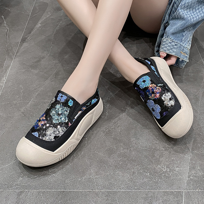 Women's Casual Floral Sequins Round Toe Casual Shoes display picture 20