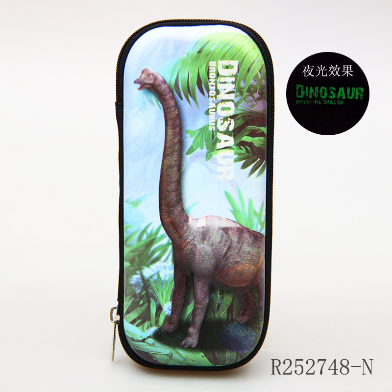 スイカ太郎3d夜光文房具ケース男の子小学生鉛筆ケース3層大容量恐竜eva子供ペンケース|undefined