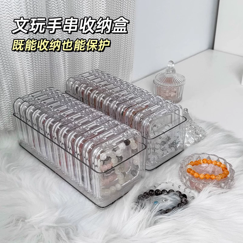Ящик для хранения прозрачный акриловый пылезащитный чехол браслет антиокислительный дисплей коробка для настольных украшений коробка для хранения