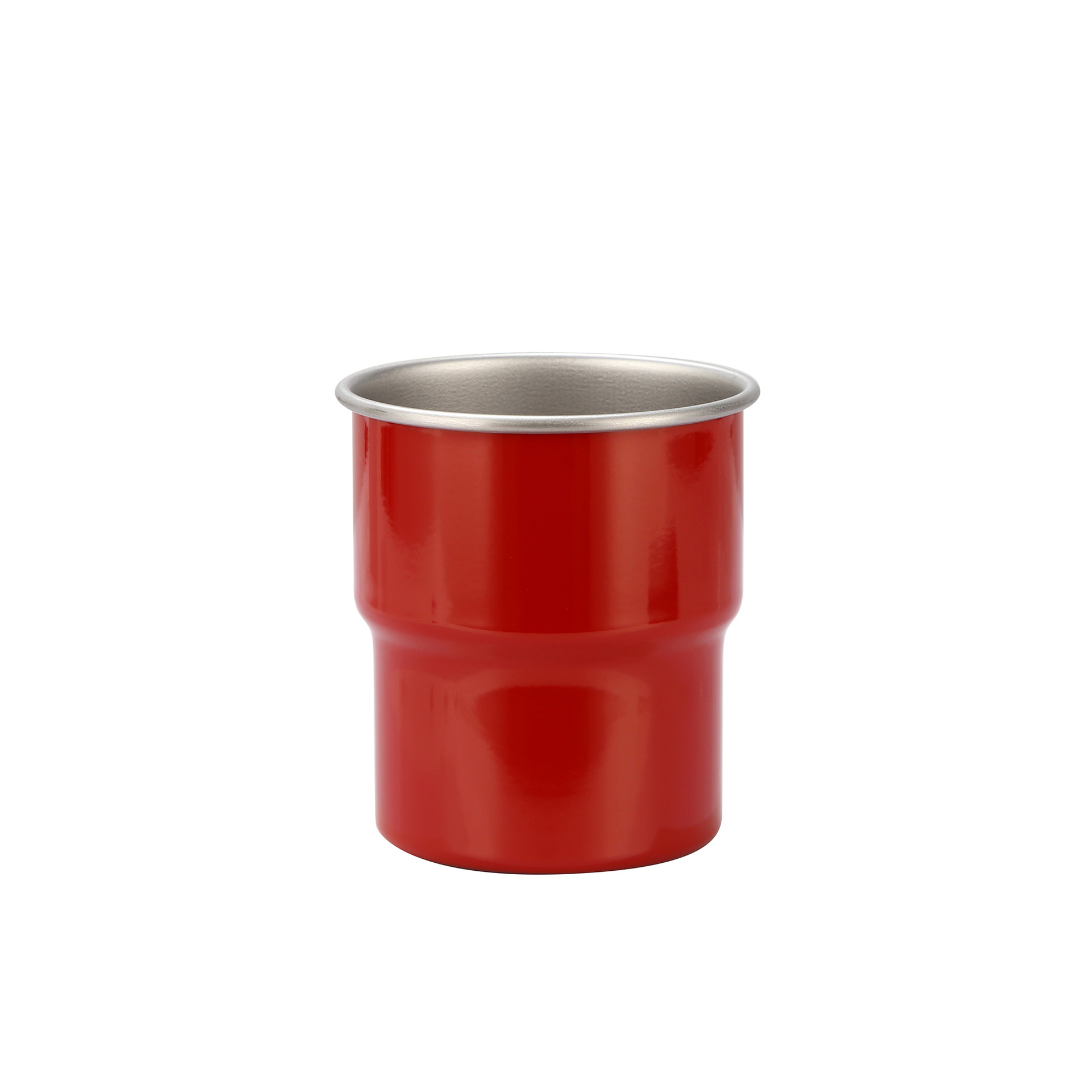 Taza de acero inoxidable para acampar al aire libre con grabado, taza de café 304, taza de agua estilo escalonado, taza portátil de una sola capa, portátil y práctica.