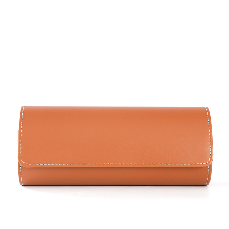 Amazon en stock caja de almacenamiento de viaje Caja de reloj de trabajo PU cuero en stock caja de Reloj portátil de alta gama