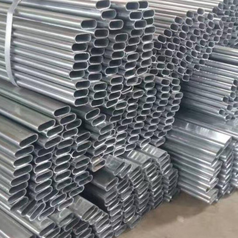 源头厂家批发镀锌带椭圆管 热镀锌椭圆管 可加工折弯缩头大棚骨架