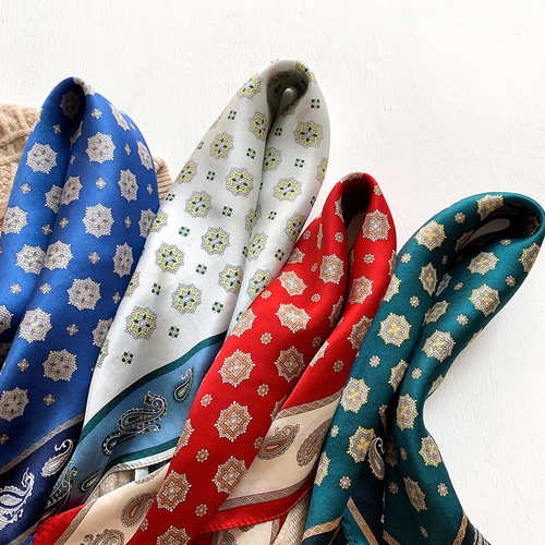 Silk scarf small square scarf for women wholesale Korean professional temperament small scarf spring and autumn new mulberry silk scarf for women