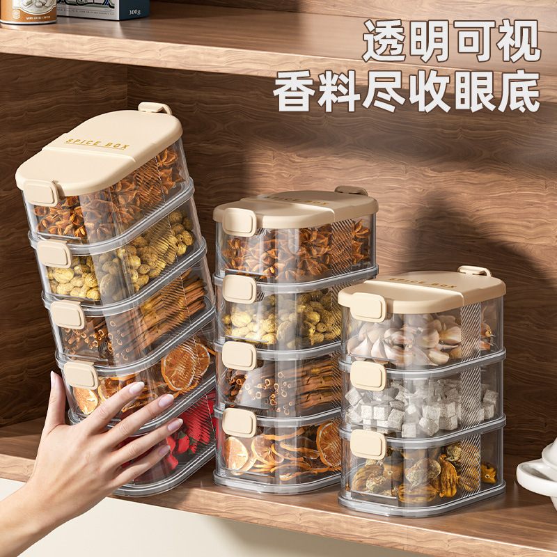 spice storage box household kitchen anise cinnamon pepper aniseed seasoning box sealed storage crisper seasoning containers