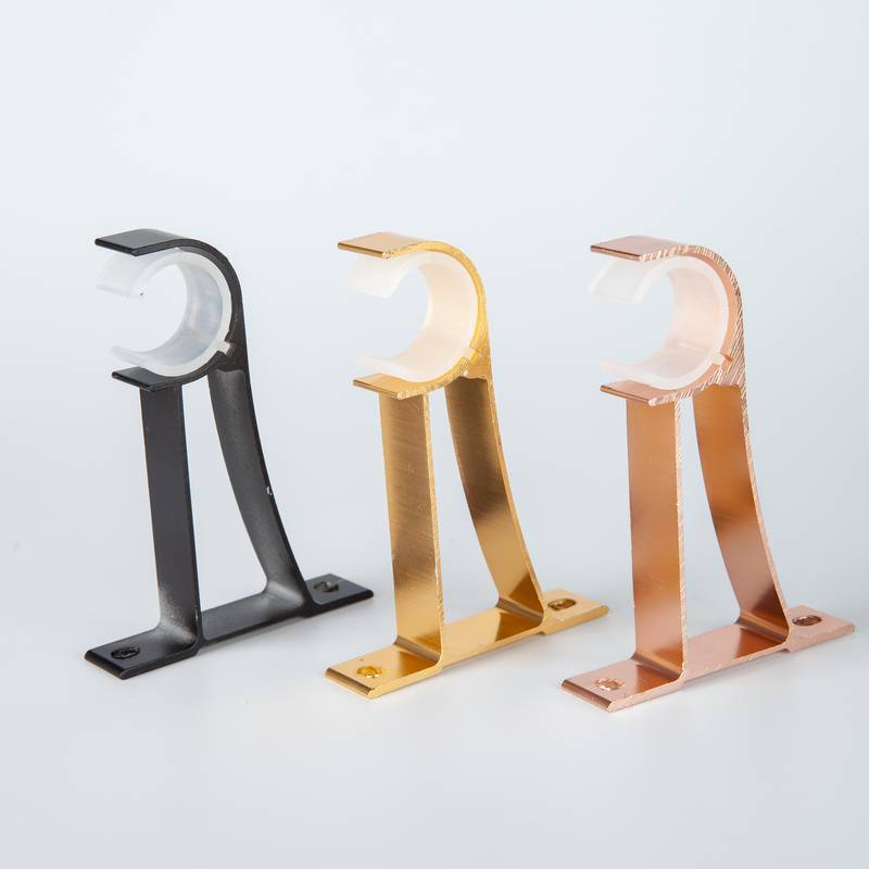 窗帘杆支架罗马杆支架杆托座铝合金单支架配件侧装帘托简约飘窗