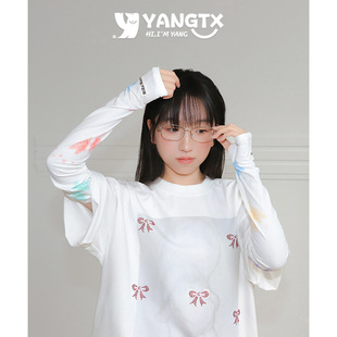 [Yang Student] Gradient Butterfly Ice Sleeve Women's Summer Electric Vehicle Cycling Driving Sun Protection Cover Finger Sleeve Arm Sleeve Loose