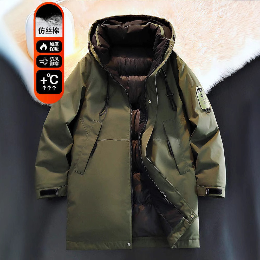 NASA Down Cotton-padded Jacket Men's Mid-lender Military Coat Winter Thickened New Style Cotton-padded Jacket over-neast Northeast Large Cotton-padded Jacket