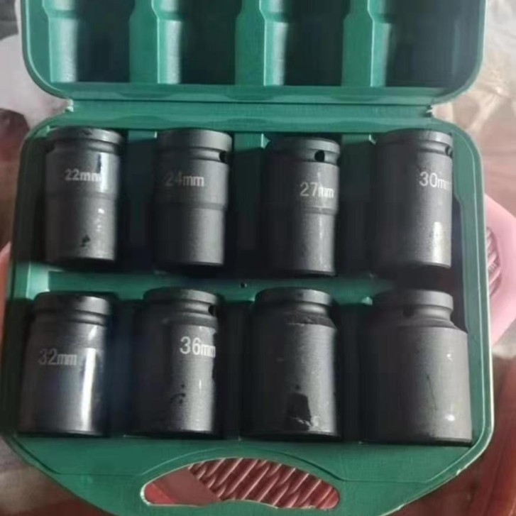 1 pulgadas neumático pistola de aire de la cabeza de la manga reparación de automóviles de protección de automóviles conjunto de herramientas de hardware conjunto de 8 piezas conjunto