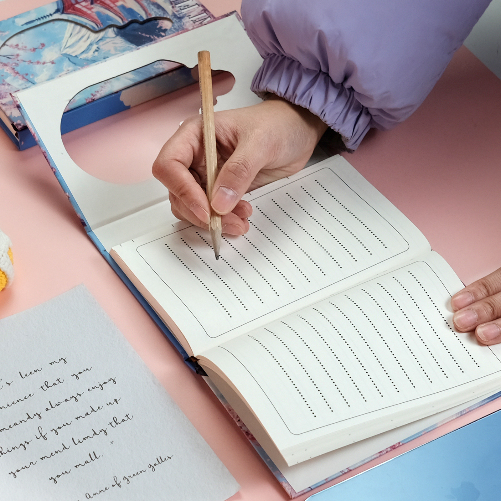 Mount Fuji Design Hardcover Portable Notebook Diary Journal_voghion.com