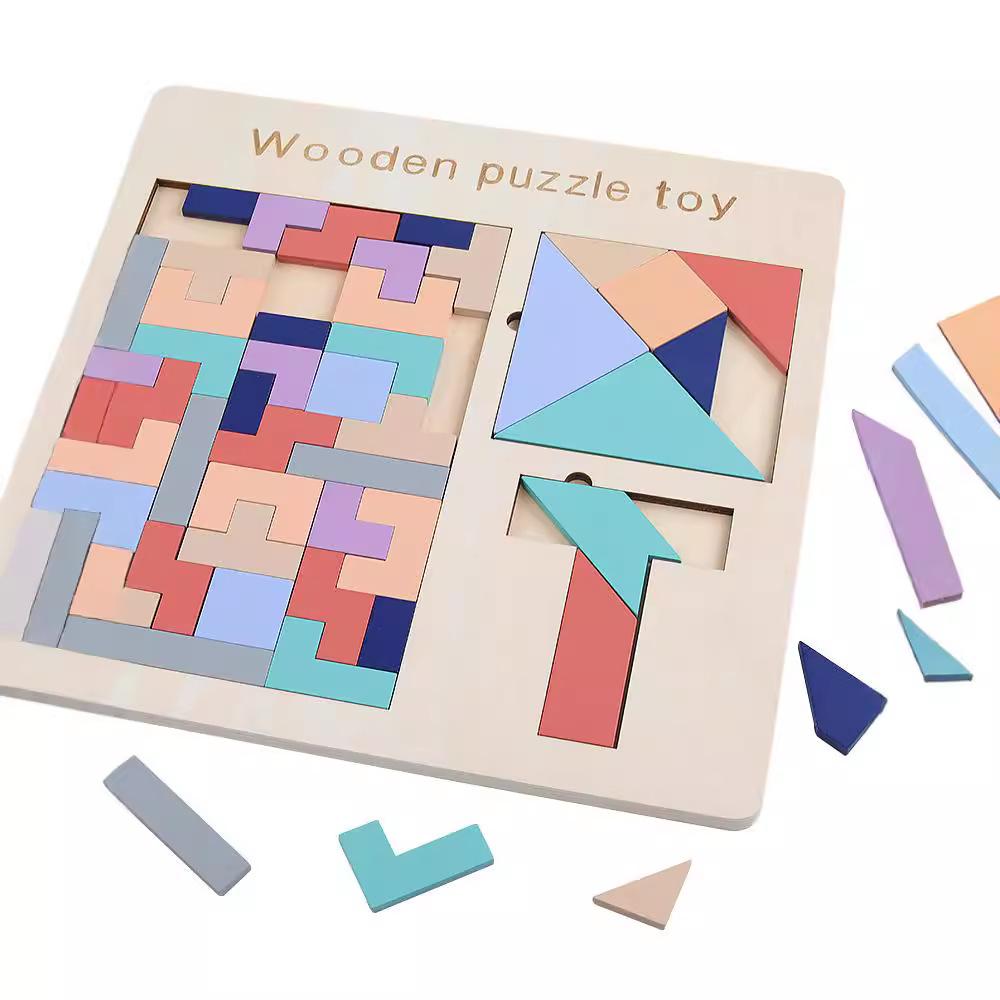 Rompecabezas personalizado juguetes educativos para niños desarrollo intelectual rompecabezas educación temprana niño bebé niña Tetris