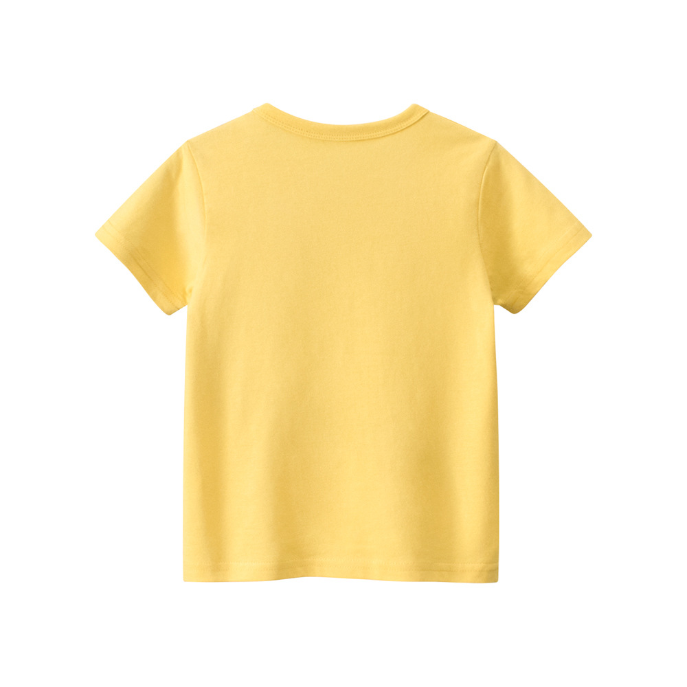27kids verano nuevos productos ropa para niños dibujos animados para niños camiseta de manga corta al por mayor ropa de bebé para hombres coreanos suministro de Douyin