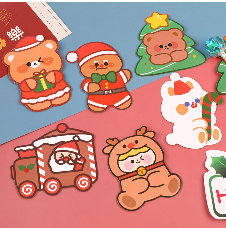Ins Cartoon Nette Weihnachten Candy Kinder Diy Nachricht Dekoration Gruß Karte display picture 1