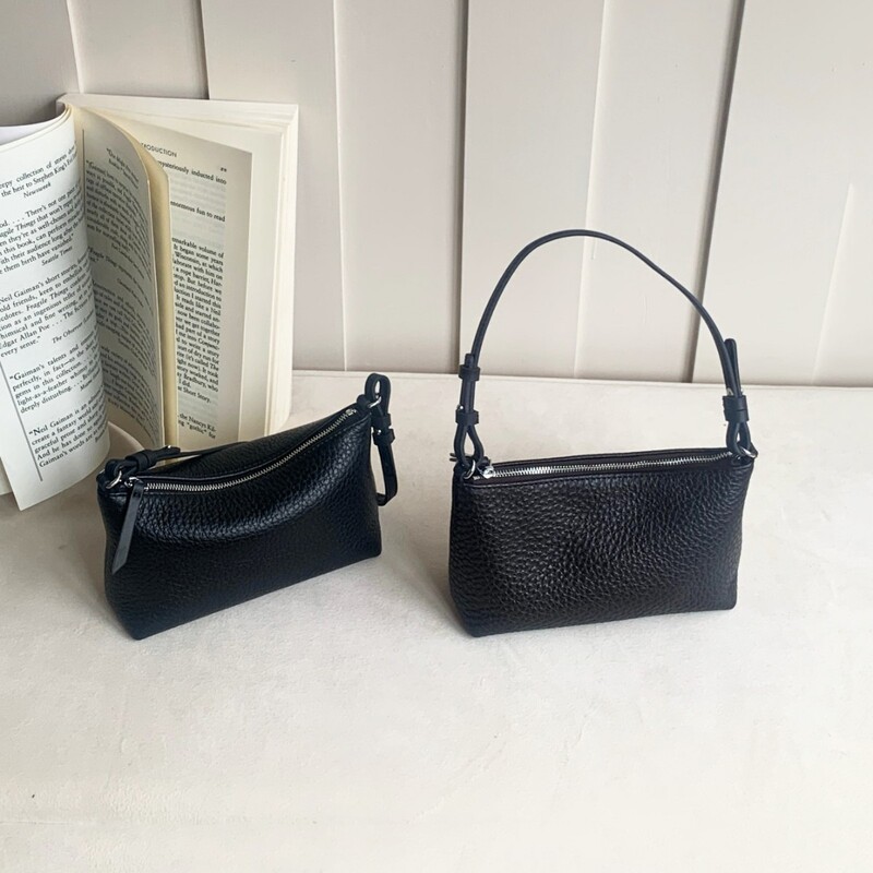 First-Layer Cowhide Mobile Phone Bag Mahjong Bag for Women 2025 New Fashion Exquisite Small Tote Bag Genuine Leather Crossbody Bag Dumpling Bag