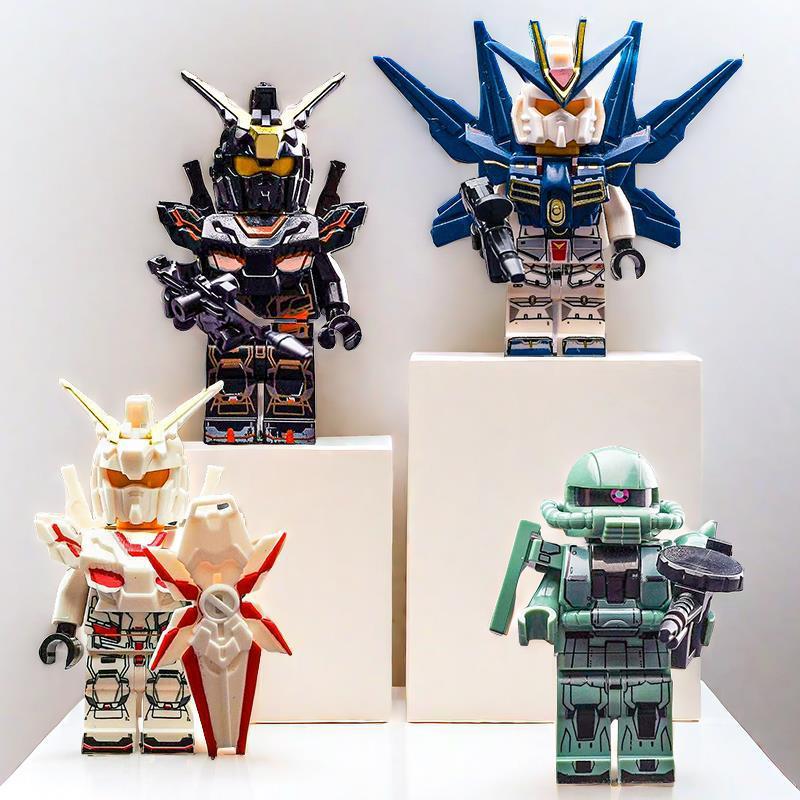 ガンダムビルディングブロックフィギュアは、レゴSWAT Ninjago Minecraft組み立て玩具モデルボーイズギフトと互換性があります。|undefined