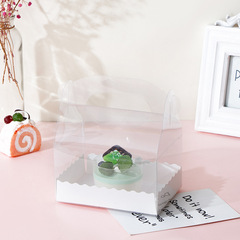 Plastic PET transparent portable pastry box Internet celebrity Swiss towel cake roll packaging box baking biscuit packaging box