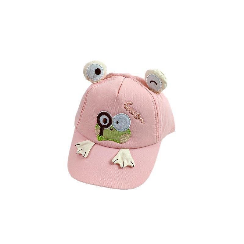 Sombreros infantiles primavera y otoño explorar rana sombrero de béisbol para niños guapo sombrero de lengua de pato para mujeres tesoro lindo sombrero sombrero de sol de dibujos animados marea