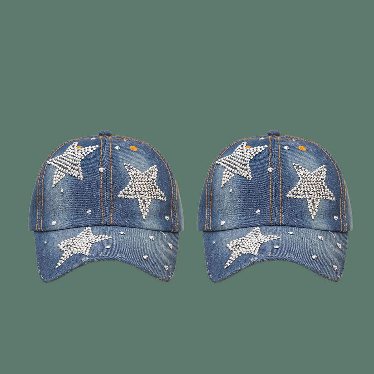 Casquette De Baseball Étoile À Cinq Branches En Diamant De Mode Coréenne display picture 1