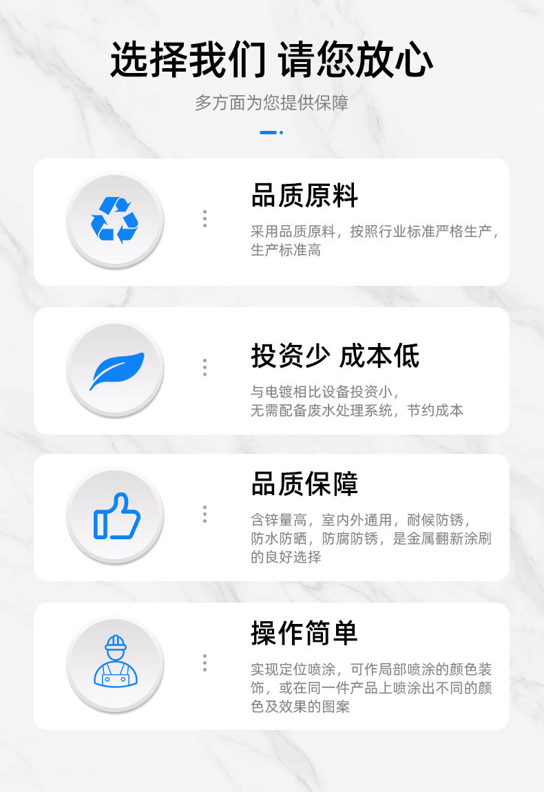 Sanbaidu Hot-Dip Galvanized Spray Paint 46% Zinc Powder Hand Spray Paint Metal Zinc Spray Agent Galvanized Pipe Repair Silver Paint