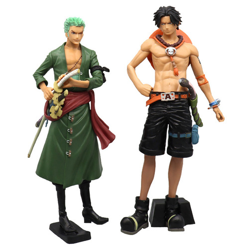 One Piece Grand Assembly Three-Sword Style Roronoa Zoro Fire Fist Ace Standing Ace Figure Peripheral Model