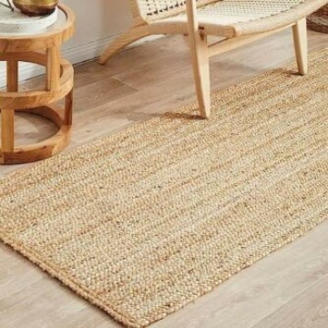 Alfombrilla de escalera tejida a mano de fibra de yute natural importada de Bangladesh Alfombrilla de escalera sin pegamento antideslizante y resistente al desgaste para el hogar