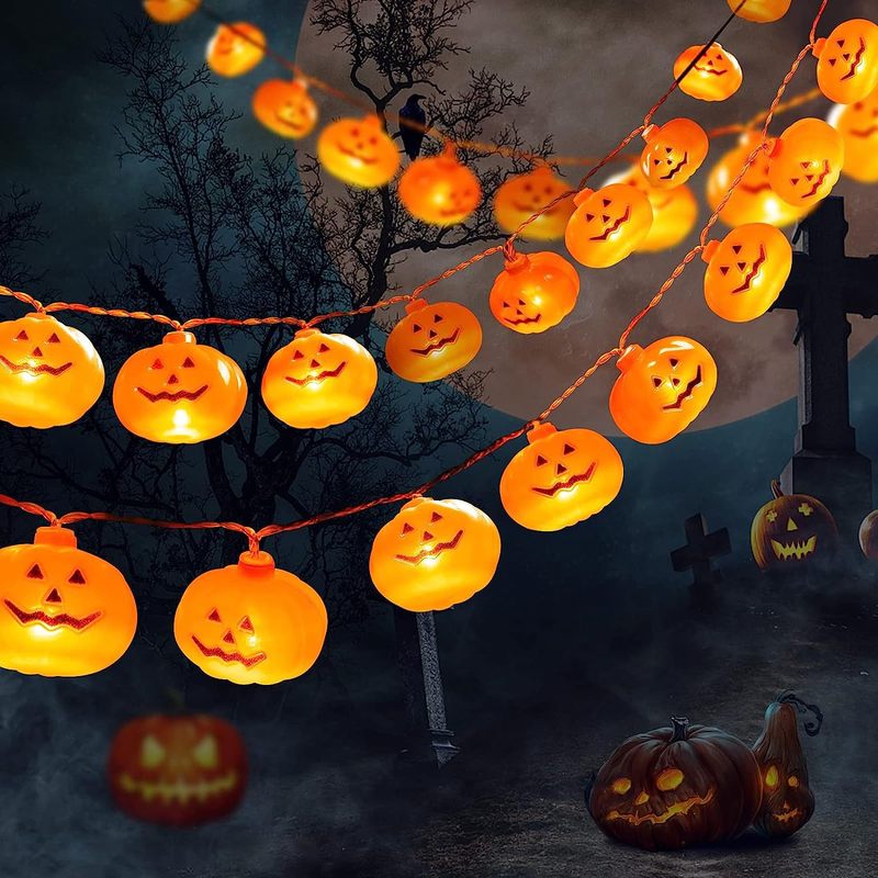 ハロウィンライトストリング LED ストリングライトカボチャ装飾ライトハロウィンライトバッテリーボックス雰囲気ライトストリングライト LED ストリングライト|undefined