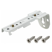 窗帘轨道安装码配件侧装顶装墙码直轨弯轨老式铝合金轨道支架固定