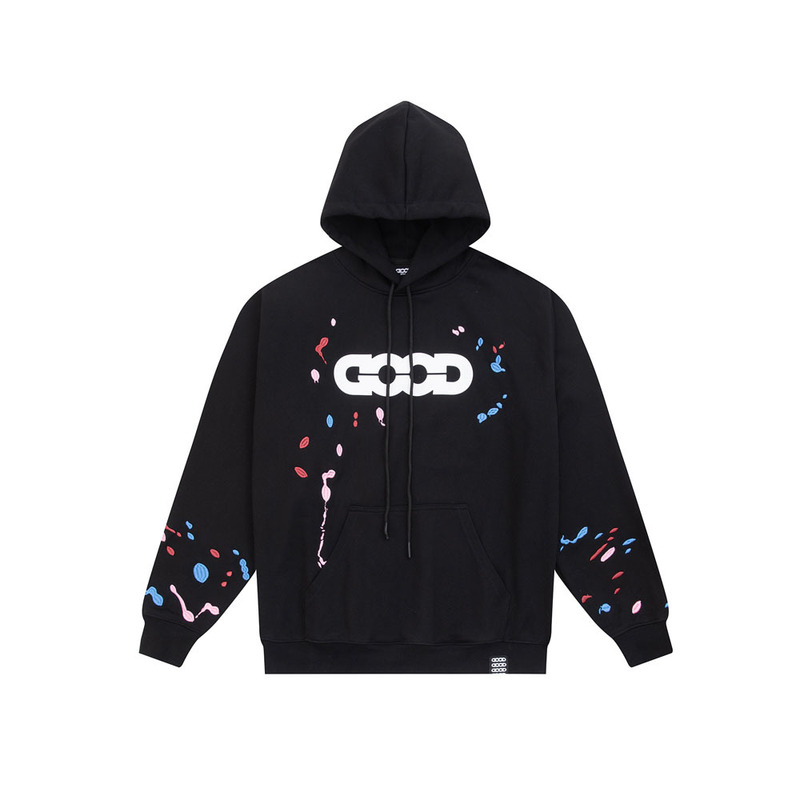 Laobai's Same Style Goodbrand Candy Splash Ink Hooded Sweatshirt for Men and Women Couple Pullover Good Hoodie Cross-Border Laobai's Same Style Goodbrand Candy Splash Ink Hooded Sweatshirt for Men and Women Couple Pullover Good Hoodie Cross-Border