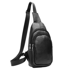 男包新款包批發 男士休閒時尚胸包 頭層牛皮斜挎韓版潮包代發