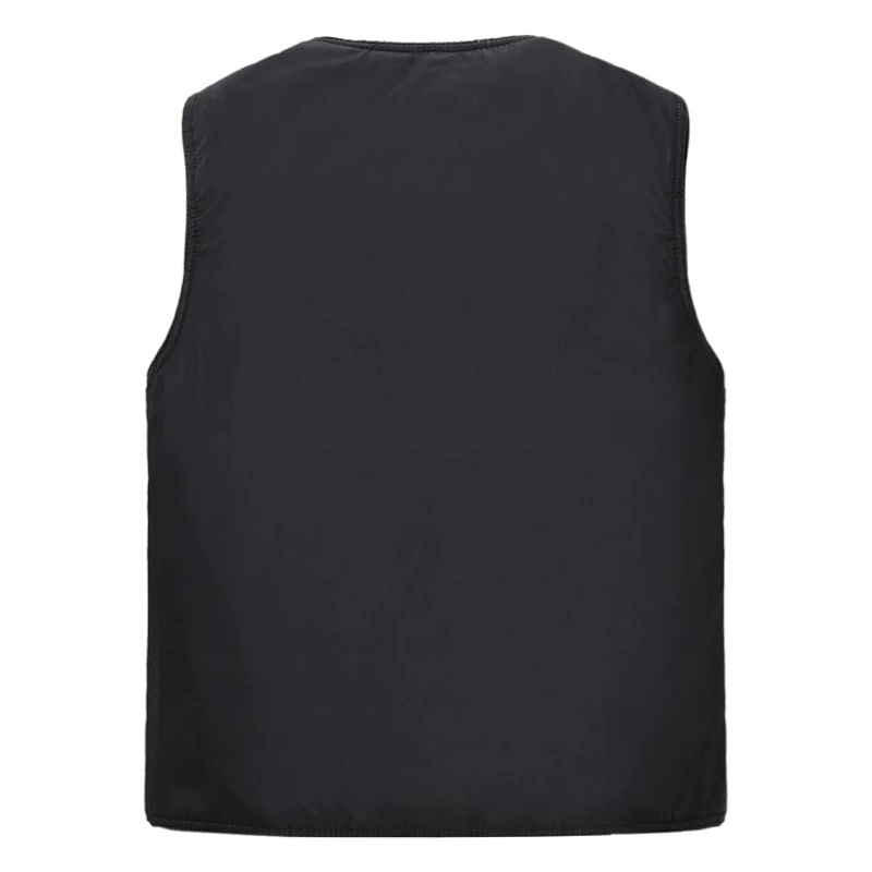 Осенне-зимний мужской хлопковый жилет среднего возраста, стеганый жилет на флисовой подкладке, папа, с несколькими карманами, теплый жилет, поколение волос