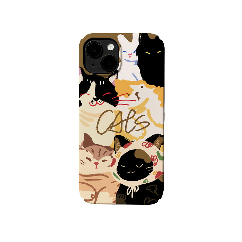 Cute Cat Film 2 in 1 for Apple 16Pro Max Soft Case 15pro/13/11p Hard Case Cute Cat Film 2 in 1 for Apple 16Pro Max Soft Case 15pro/13/11p Hard Case