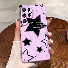 英文星星GalaxyS25Ultra保护套三星S24FE手机壳12全包11硬壳创意