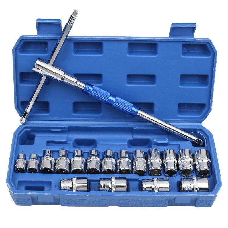 Multifuncional tipo T 1 / 2 cabeza intercambiable manguito llave combinación conjunto de llave de volante grande conjunto de llave de volante varilla de conexión reparación de automóviles