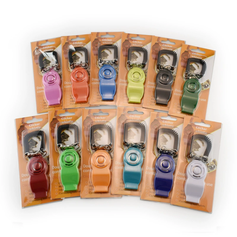 Фигурный браслет-кликер для дрессировки собак 2-в-1 в блистерной упаковке: кликер + свисток для дрессировки собак