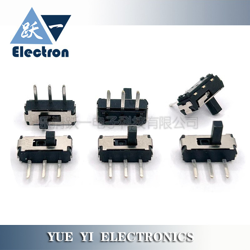 MSS-12D19边三脚2-4H卧式插脚1P2T小拨动开关3脚2档电源滑动3.5*9