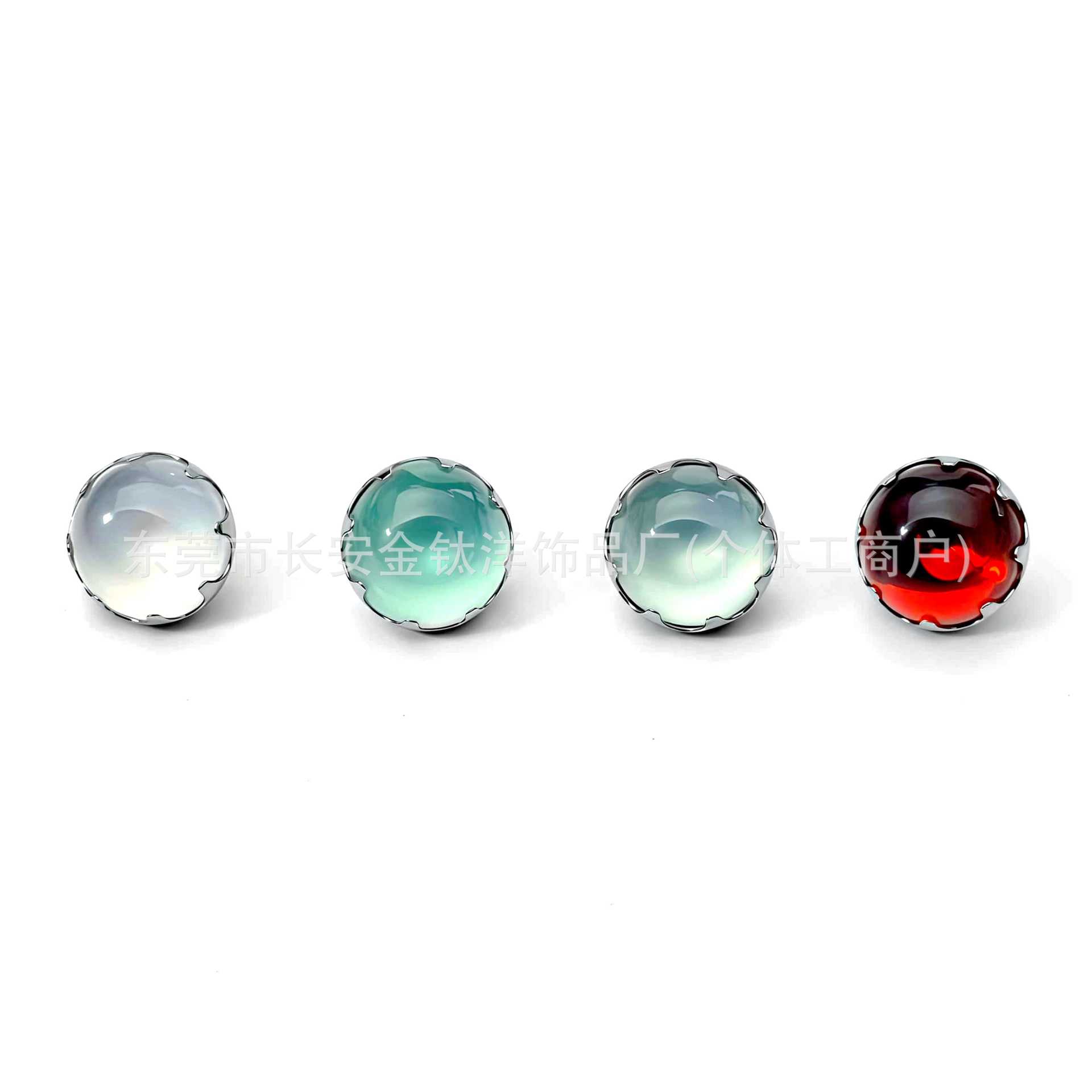 F136 Titanium Serpentine Cat Eye Stone Labret Stud - Lip, Ear, Navel Piercing Jewelry in Dazzling Green detail image 7